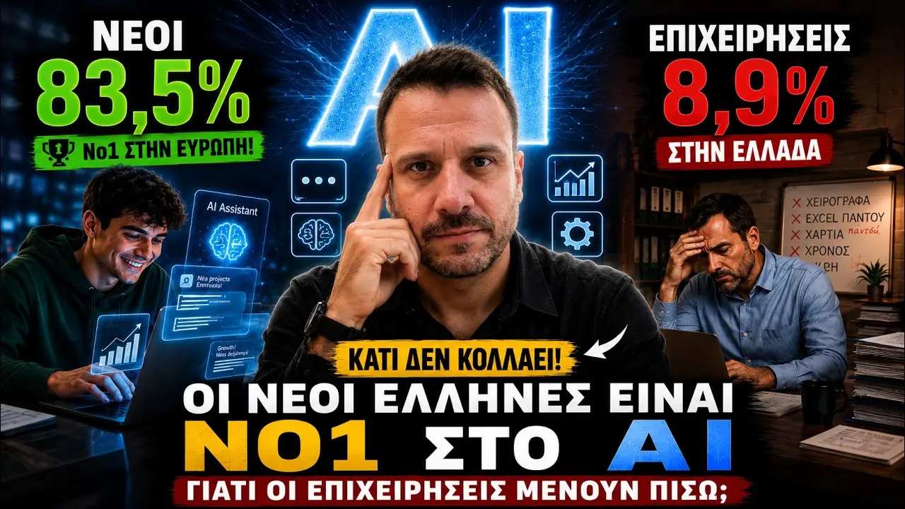 Οι νέοι Έλληνες και η παραγωγική χρήση της τεχνητής νοημοσύνης